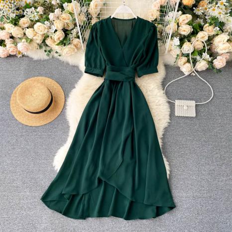sd-17710 dress-dark green